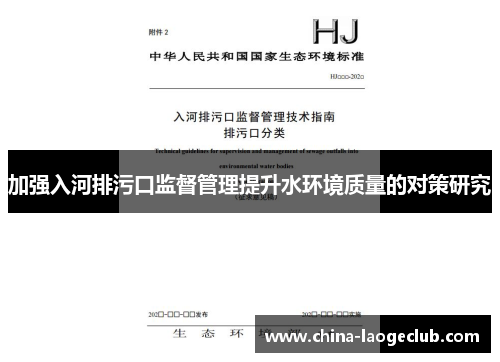 加强入河排污口监督管理提升水环境质量的对策研究